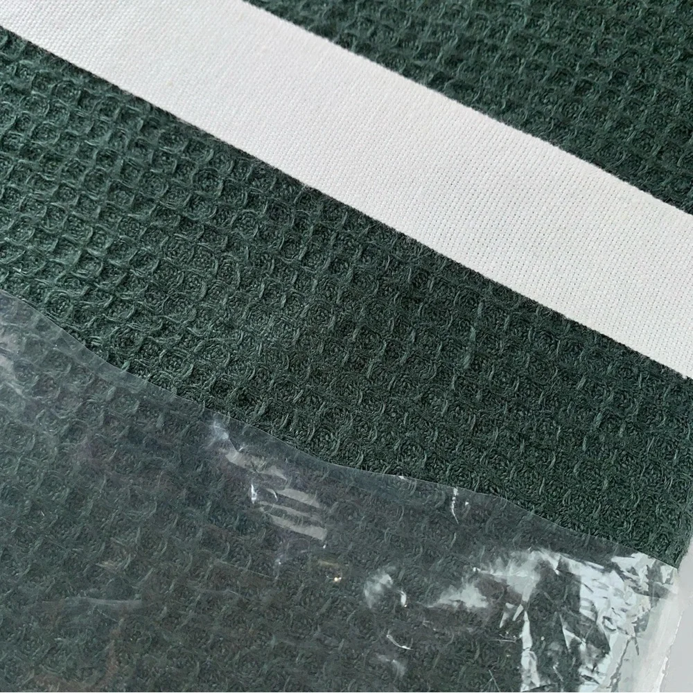 POTTERY BARN European Linen Cotton Waffle Weave Pine Green Standard Sham 26x20”